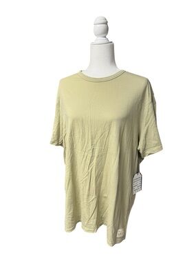 NWT mens Willbo Short Sleeve Crewneck Tshirt Light Olive size small 100% cotton
